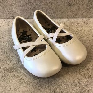 Livie & Luca white cross strap ballet shoes, 7